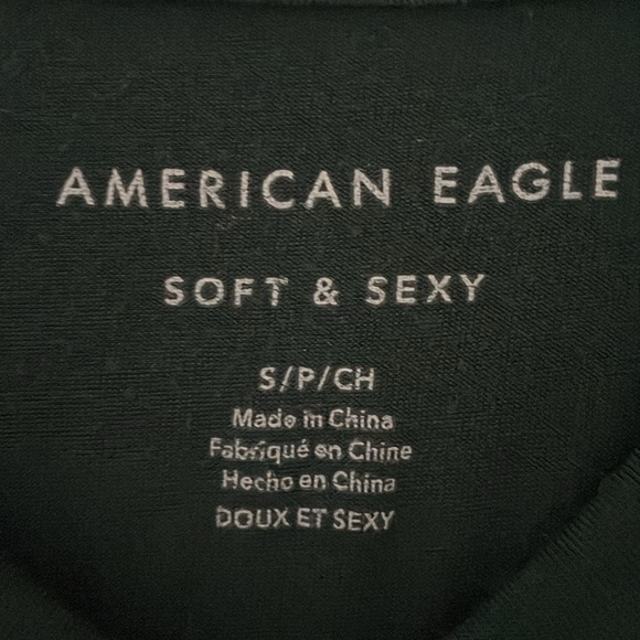 American Eagle, soft and sexy cowl neck forest green tank - Picture 2 of 4